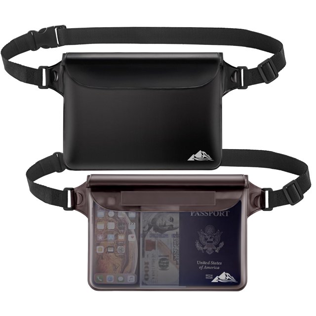 Paquete de 2 bolsas impermeables HEETA con correa de cintura ajustable