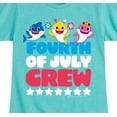 thumbnail image 3 of Baby Shark - Fourth Of July Crew - Girl's Fitted Short Sleeve Tee, 3 of 6