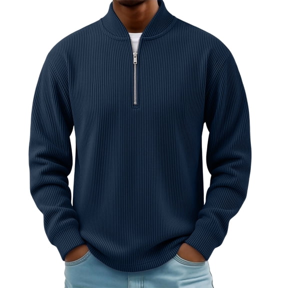 Qiyinn Men's Zip Up Casual Jacket | Long Sleeve Lightweight Outerwear for Spring Fall, Outdoor Sports