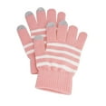 thumbnail image 2 of Fosmon Touchscreen Gloves with three conductive finger tips - Pink/White, 2 of 6