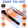 thumbnail image 4 of Lima eléctrica inalámbrica para uñas Nail Drill MEKK 35000 RPM, naranja y azul, 4 of 6