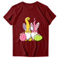 thumbnail image 3 of Shorts Décontractés pour Femmes, Col Rond Ample, Manches Courtes, Imprimé Lettre, Blouse T-Shirt, 3 of 4