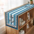 thumbnail image 6 of Table Runners 48 Inches Long Dress Scarves, Blue Anchor Farmhouse Kitchen/Dining Table Runner, Short Coffee Tablerunners, Nautical Summer Beach Coastal Ocean Art 13x48 Inch, 6 of 9