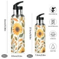 thumbnail image 2 of Yayeee 20oz Insulated Water Bottle Double Wall Stainless Steel with Flip Straw Lid, Watercolor Sunflowers, 2 of 7
