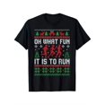 thumbnail image 1 of Oh What Fun It Is To Run Marathon Runner Unisex T-Shirt V929, S - 5XL, 1 of 4