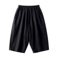 thumbnail image 4 of Rhuody Pants For Womens Empire Waist Wide Leg Relax Fit Solid Color Trousers With Pocket Leisure Wear L Black, 4 of 4