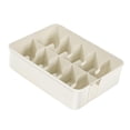 thumbnail image 2 of Sock Underwear Storage Case, Lingeries Storage Bins Dividers Durable Save Space Portable Dresser Drawer Organizer for Panties Ties Belts Grids white, 2 of 9