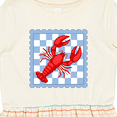 thumbnail image 4 of Inktastic Lobster Checkered Stamp Coastal Girls Toddler Dress, 4 of 5