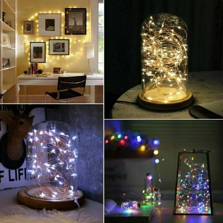 Decute Christmas Decorations Outdoor String Lights 8 Modes and Timer with  Remote