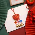 thumbnail image 3 of vnanda Chinese-style Wind Chime Sachet Spring Festival Car Pendant Vibrant Color Embroidery Pattern Metal Bell Wind Chimes Hanging Decor Wind Chimes Pendant, 3 of 8