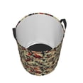thumbnail image 3 of Balery Skulls1 Round Laundry Basket with Handles Waterproof Freestanding Laundry Hamper for Clothes Toys in the Dorm and Family-Small, 3 of 8