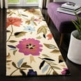 thumbnail image 4 of SAFAVIEH Soho Florence Floral Wool Area Rug, Ivory/Multi, 7'6" x 9'6", 4 of 10