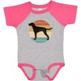 thumbnail image 3 of Inktastic Vizsla Dog Retro Sunset Boys or Girls Baby Bodysuit, 3 of 5