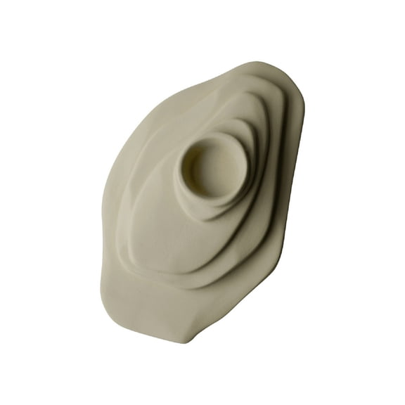 BIDK Home Ceramic Dune Votive Candle Holder - 10.25" - Cream