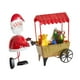 thumbnail image 3 of Figura navideña empujando un carrito, decoración de mesa, 24 x 9 x 19,5 cm Papá Noel, 3 of 9