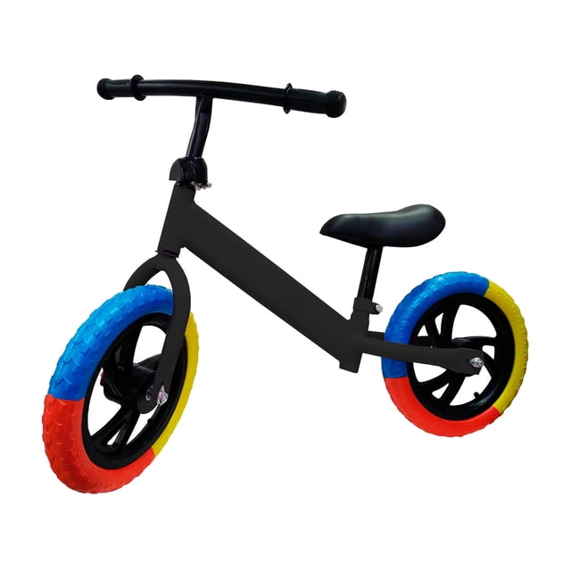 Bicicleta de Balance AEIOU Llanta de Goma Negro/Colores