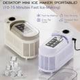 thumbnail image 2 of Compact Countertop Ice Maker, Produces Solid Square Ice Cubes in 15 Mins, Portable with Car Cord for Camping, RV Trips, Small Spaces, Quick Ice Production, 2 of 8