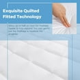 thumbnail image 6 of Giantex Mattress Pad Cover, Quilted Fitted Mattress Topper Pillow Top w/Cotton Jacquard Fabric Top & 21” Fitted Deep Pocket, Mattress Protector Cover for Dorm Home Hotel, Down Alternative Fill(King), 6 of 8