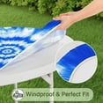 thumbnail image 5 of Blue Tie Dye Mandala Pattern Round Fitted Tablecloth with Elastic Edge,Dining Table Cover Waterproof,Outdoor Round Tablecloth for Camping,Dining,Indoor and Outdoor, 5 of 7