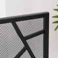 thumbnail image 6 of HOMCOM Single-Panel Metal Fireplace Screen Cover Stainless Steel Spark Guard Art Modern Decoration, Black, 6 of 9