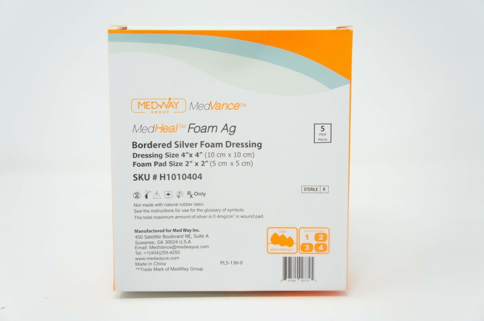 Bordered Silver Foam Ag Sterile Absorbent Antibacterial Dressing