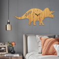 thumbnail image 4 of Wooden Dinosaur Shape Wall clock for kitchen Numeral Battery Operated kids children room Classroom Nursery Hotel Clocks Wall Decoration Triceratops Sunnimix Reloj de pared, 4 of 8