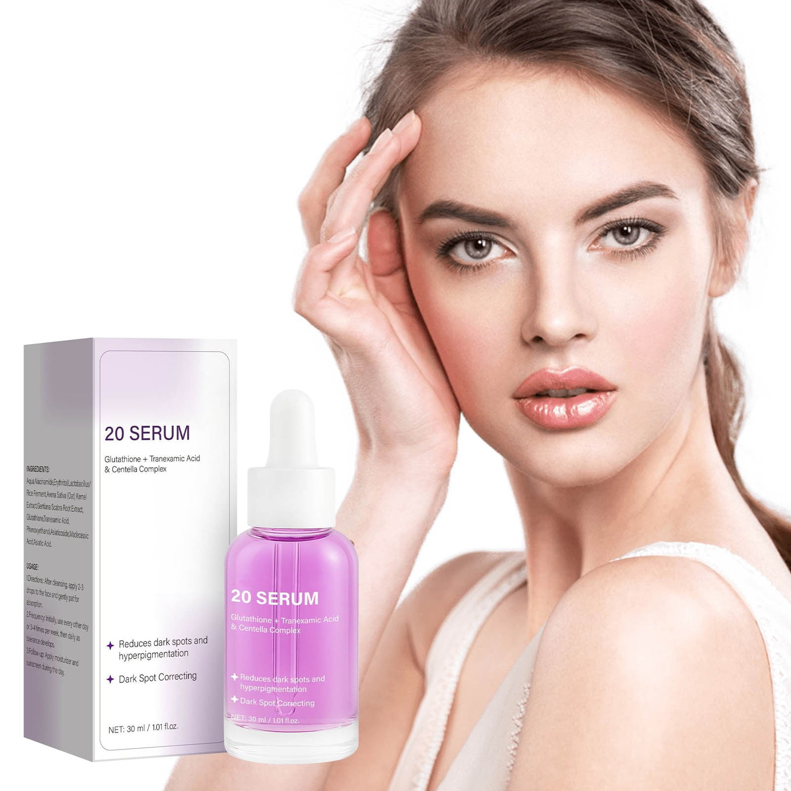 INKEY List Tranexamic Acid Serum, Targets Hyperpigmentation and  Discoloration, 1 fl oz