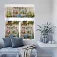thumbnail image 6 of 3 Piece Kitchen Curtains and Valances Set Spring Daisy Cafe Curtains 36 Inch Length Flowers Farmhouse Leaves Floral Pots Country Retro Valance & Tier Curtain for Living Room Bedroom 54"x18"+27"x36"*2, 6 of 6