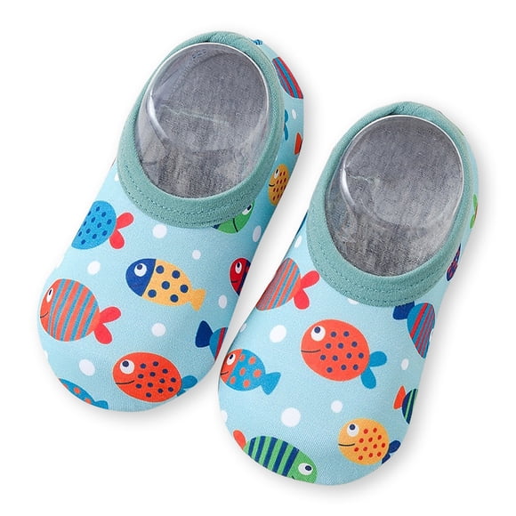 Toystoory 1 par de zapatillas de agua para niños pequeños, suela de silicona portátil, zapatos de natación, botas de pesca para buceo en Type3 NO3