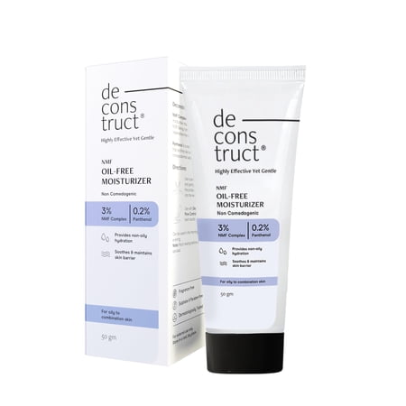 De - Cons Truct Nmf Hydrating Face Moisturizer| 3% Nmf Complex |Oil Free Non-Comedogenic Lightweight Gel Moisturizer| For Oily To Combination Skin | 50 Gm