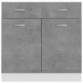 thumbnail image 6 of vidaXL Drawer Bottom Cabinet, Concrete Gray, 31.5'', 6 of 10