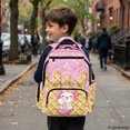 thumbnail image 6 of FUIALDOLG Melting Ice Cream with Sprinkles & Waffle Cone Pattern Boys Backpack for School with Lightweight Multi-Pocket School Bag, Water Repellent 17 Inch Bookbag for Back to School Elementary, 6 of 9
