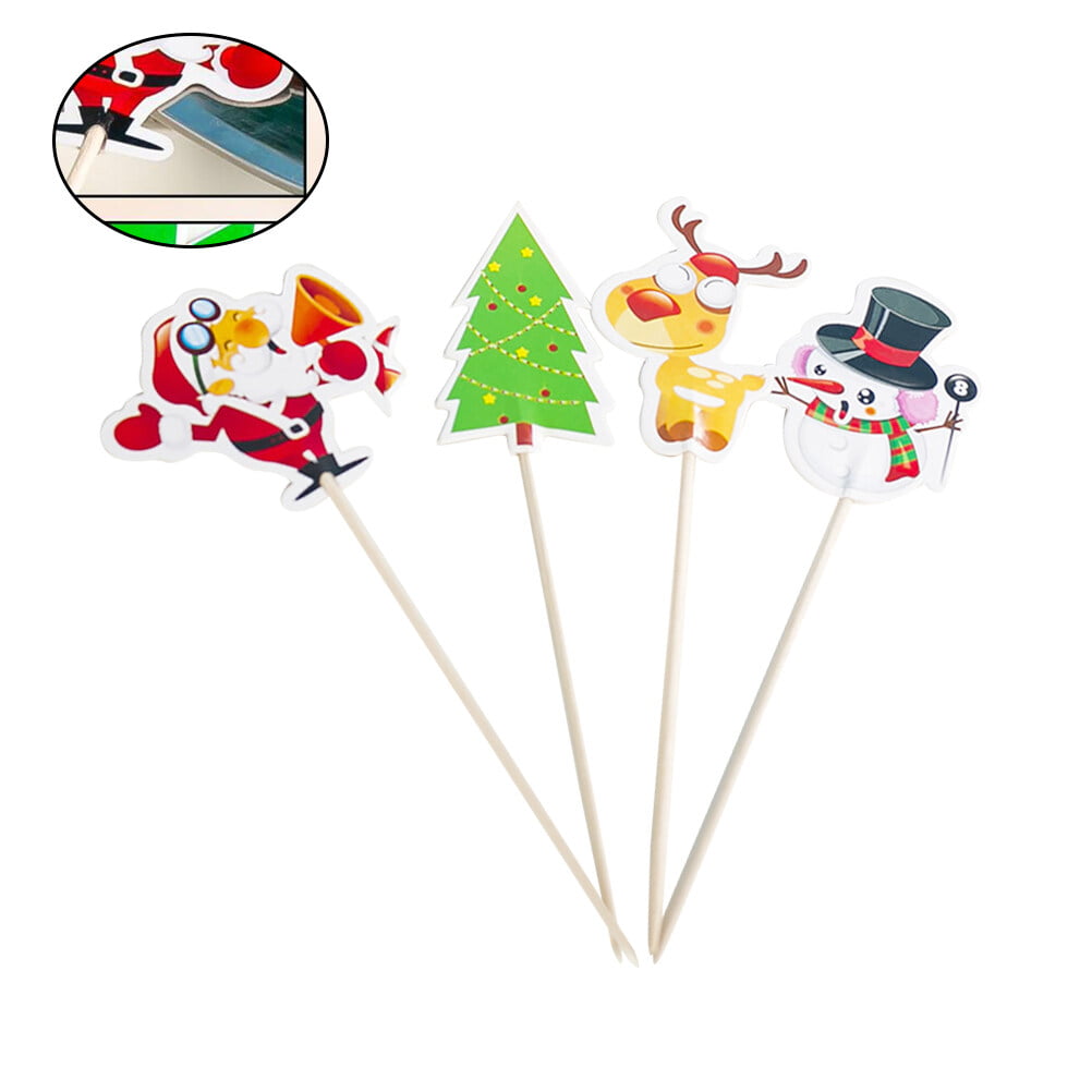 5 Pcs Topersitos Para Comida Christmas Antlers Shape Cake Topper Toothpick  Baby - AliExpress