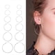 thumbnail image 3 of 6 par/set de pendientes de aro grandes para mujer, aretes circulares de aleación de bucle grande (plata), 3 of 7