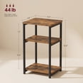 thumbnail image 2 of Nordic Hygge 2-Tier Industrial End Table, Rustic Brown and Ink Black, 2 of 8