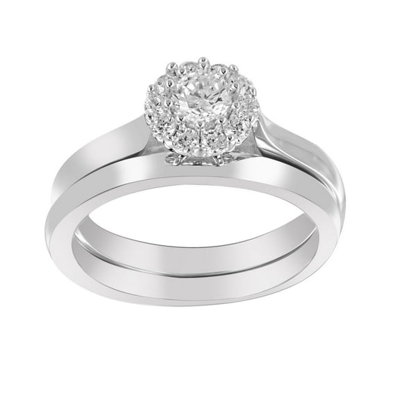 925 Sterling Silver Halo Engagement Ring for Women Wedding Ring Set Make Great Valentines Gift for Women