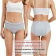 thumbnail image 3 of DEFNES Leak Proof Underwear for Woman Cotton Overnight Menstrual Panties Briefs (5 Pack), 3 of 6