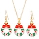 thumbnail image 4 of Conjunto de Collar y aretes Yinane joyería navideña Collar y Pendientes, 4 of 5