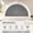 Grey-blackout, variant on Arch Window Half Circle Blackout Cellular Shades Cordless No Drill Honeycomb Fabric Room Darkening Blinds White 72" W x 36" H