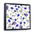 thumbnail image 3 of Designart 'Blue Wildflowers With Leaves III' Traditional Framed Canvas Wall Art Print, 3 of 5
