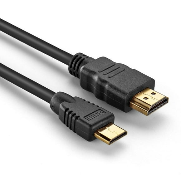 axGear Black 6FT MINI HDMI to HDMI Cable Cord Adapter HD Gold Plated Connector