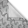 thumbnail image 3 of Ambesonne Geometric Kitchen Curtains, Doodle Circle Stripes, 55"x45", Grey and Pale Grey, 3 of 3