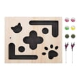 thumbnail image 1 of Cat Puzzle Juego Bolas Laberinto Interactivo Madera Pp Estimulación Mental Desmontable Adecuado para Gatos Interiores Entretenimiento Regalo 30cmx25cm, 1 of 9