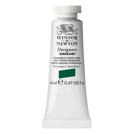 UPC: 0000050947454 | Winsor & Newton Designers Gouache Color  14ml  Permanent Green Deep
