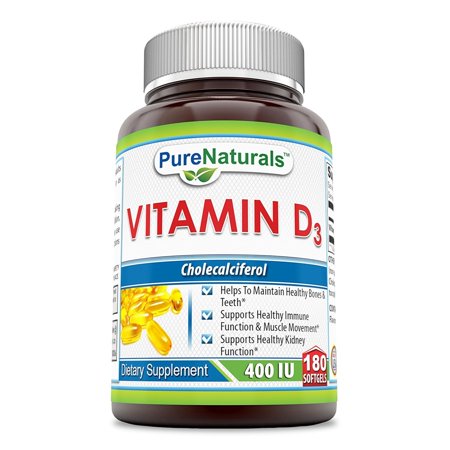 Pure Naturals Vitamin D3 400 IU 180 Softgels