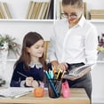 thumbnail image 2 of Pen Holder for Desk Mesh Pen Cups Metal Pencil Holder 12 Packs Desk Organizers and Storage, 2 of 4