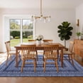 thumbnail image 3 of FairOnly Non Slip 8'x10'Geometric Area Rug for Living Room Bedroom Machine Washable Low Pile Non Slip Rug for Kitchen Dining,Dark Blue, 3 of 8