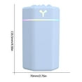 thumbnail image 2 of Viflosae Ultrasonic Cool Mist Top Fill Essential Oil Diffuser Air Purifier USB Humidifier Portable Mini Household Humidifier Desktop Mini Purification Humidifier, 2 of 5