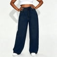 thumbnail image 5 of yardsong High Waist Wide Leg Jeans for Women Tall Baggy Jean Long Button Up Straight Denim Pants Y2K Streetwear Preppy Pant 2026 Dark Blue,XXL, 5 of 6