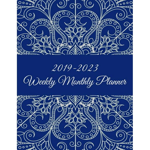 2023 Calendar 8 5 X 11 20192023 Weekly Monthly Planner Mandala Blue Color, 8.5" X 11" Five Year 20192023 Calendar